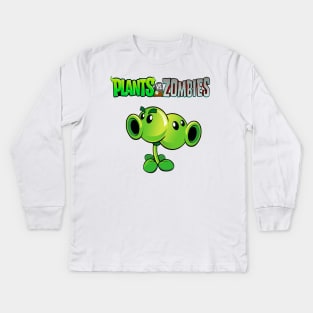 Split Pea design | Plants vs Zombies Kids Long Sleeve T-Shirt